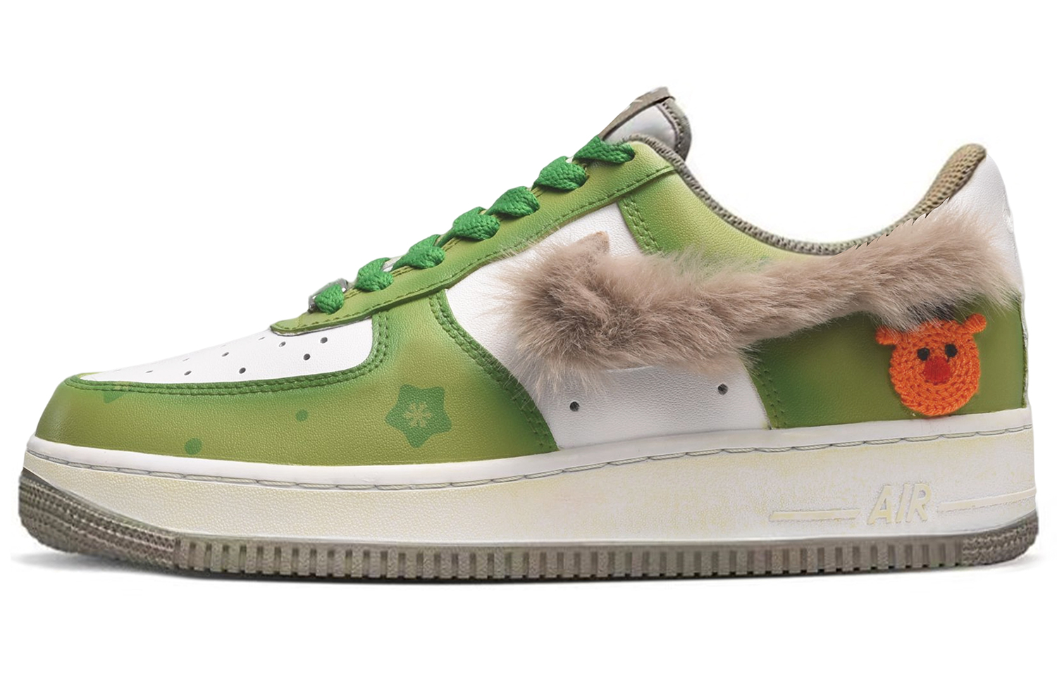 Order [カスタムシューズ] ナイキ エアフォース1 ロー 'クリスマス スノーフレーク トナカイ' DR9867-100(TeamE-男款麋鹿绿白)