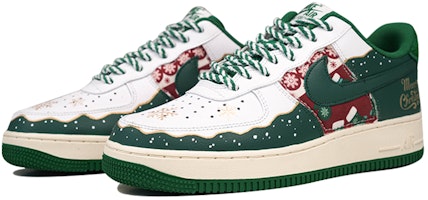 【訂製球鞋】Nike Air Force 1 Low '07 LV8 聖誕節 冬日 雪花 低幫 板鞋 男款 綠 Lookbook 【訂製球鞋】Nike Air Force 1 Low '07 LV8 聖誕節 冬日 雪花 低幫 板鞋 男款 綠