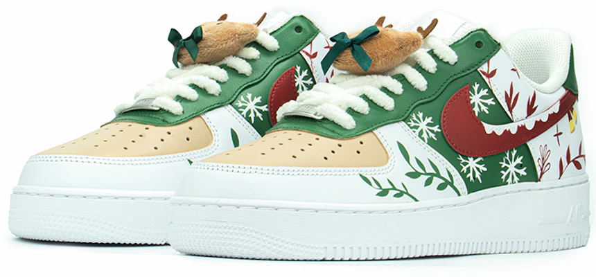 【定制球鞋】 Nike Air Force 1 Low 聖誕節 滿天星 雪花 低幫 板鞋 男女同款 紅綠芝麻卡其 Lookbook 【定制球鞋】 Nike Air Force 1 Low 聖誕節 滿天星 雪花 低幫 板鞋 男女同款 紅綠芝麻卡其