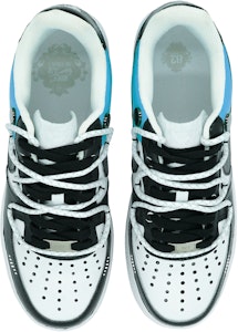 【定制球鞋】Nike Air Force 1 Low 7 經典黑藍碰撞 二次元 手繪細線 電鍍金屬扣 壹心製造 低幫 板鞋 男款 白黑藍 Shop 【定制球鞋】Nike Air Force 1 Low 7 經典黑藍碰撞 二次元 手繪細線 電鍍金屬扣 壹心製造 低幫 板鞋 男款 白黑藍