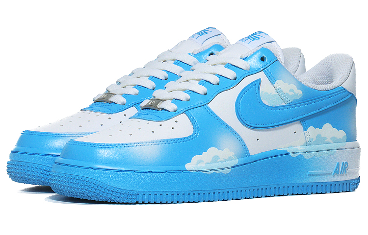 Lookbook [Sepatu Custom] Nike Air Force 1 Low 'Langit Biru Jernih' DV0788-101(Team10--晴空万里)