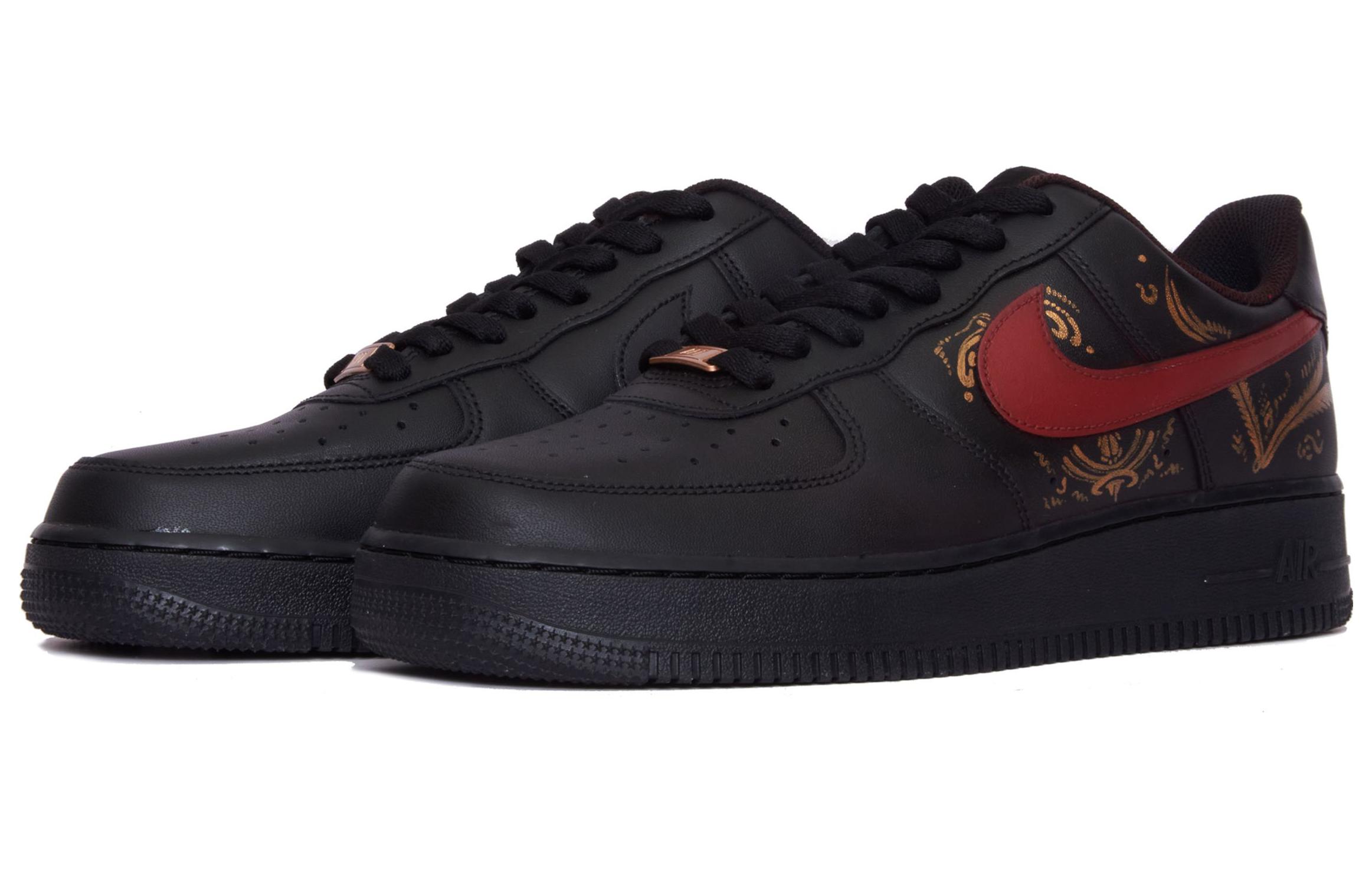 Shop [Sepatu Custom] Nike Air Force 1 Low 'CNY Dragon' Edisi Tahun Baru Imlek CW2288-001(Team61-国风图腾S-BOX)