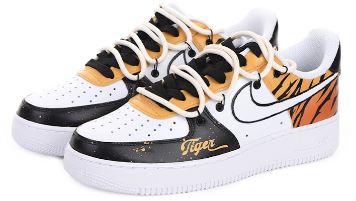【定制球鞋】Nike Air Force 1 Low 空军一号 CNY-虎年限定主題定制 虎紋 新年 解構鞋帶 限量500雙特殊鞋盒款 板鞋 男款 黑橙 Lookbook 【定制球鞋】Nike Air Force 1 Low 空军一号 CNY-虎年限定主題定制 虎紋 新年 解構鞋帶 限量500雙特殊鞋盒款 板鞋 男款 黑橙
