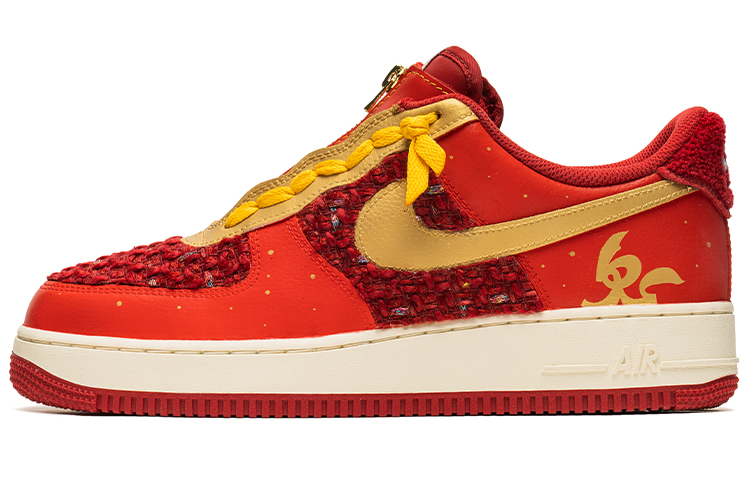 Order [Kasut Custom] Nike Air Force 1 Low 'CNY Tahun Arnab Emas Merah' DO5220-161(TeamB-男款金红卯兔R-BOX)