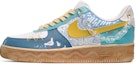 Buy 【定製球鞋】Nike Air Force 1 Low CUS DESIGN 手繪風景 海邊漫步 低幫 板鞋 男款 白藍黃