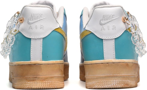 【定製球鞋】Nike Air Force 1 Low CUS DESIGN 手繪風景 海邊漫步 低幫 板鞋 男款 白藍黃 Shop 【定製球鞋】Nike Air Force 1 Low CUS DESIGN 手繪風景 海邊漫步 低幫 板鞋 男款 白藍黃