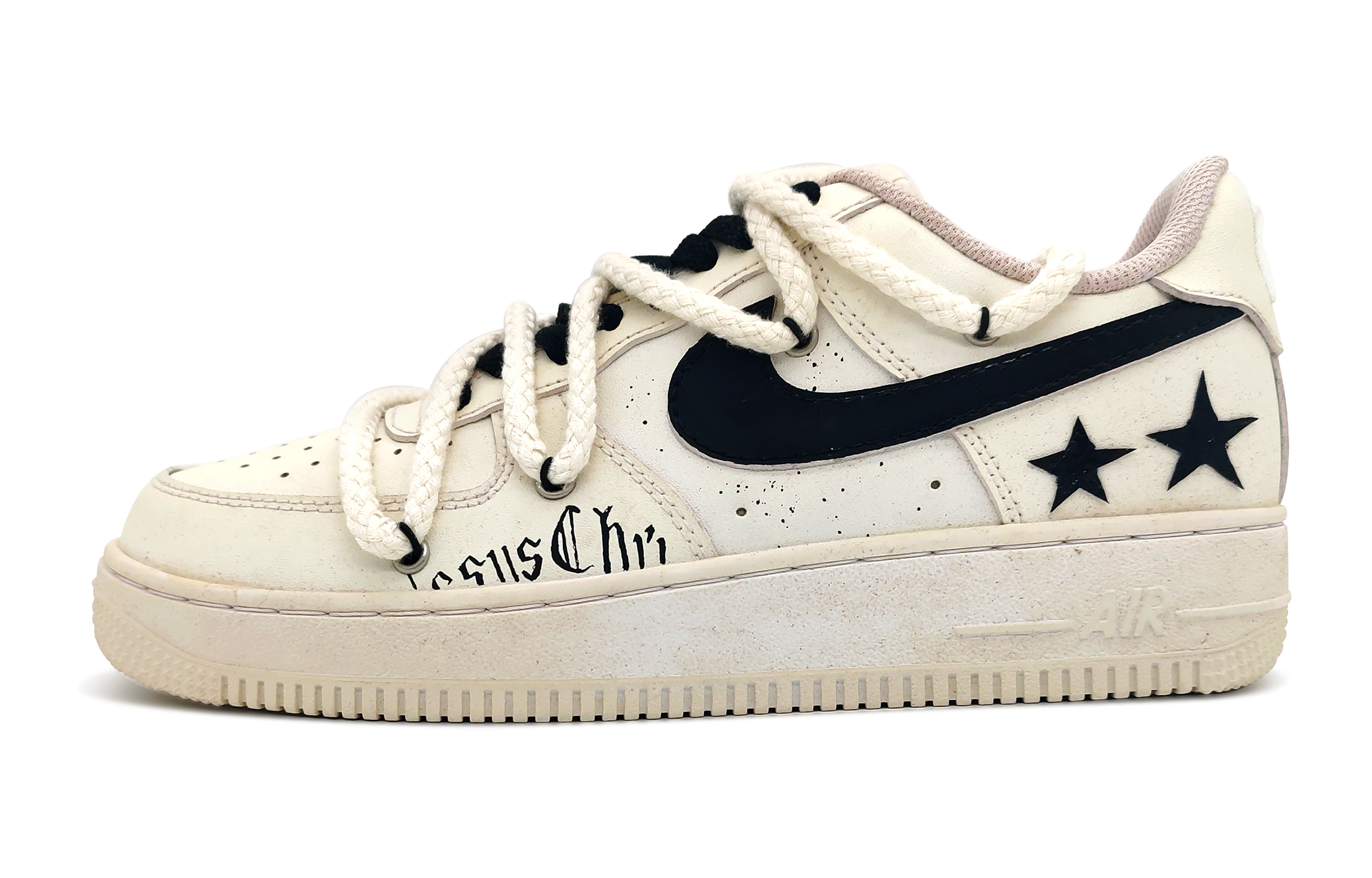 [Custom Shoes] Nike Air Force 1 Low 'Coffee Distressed Deconstructed Vintage'