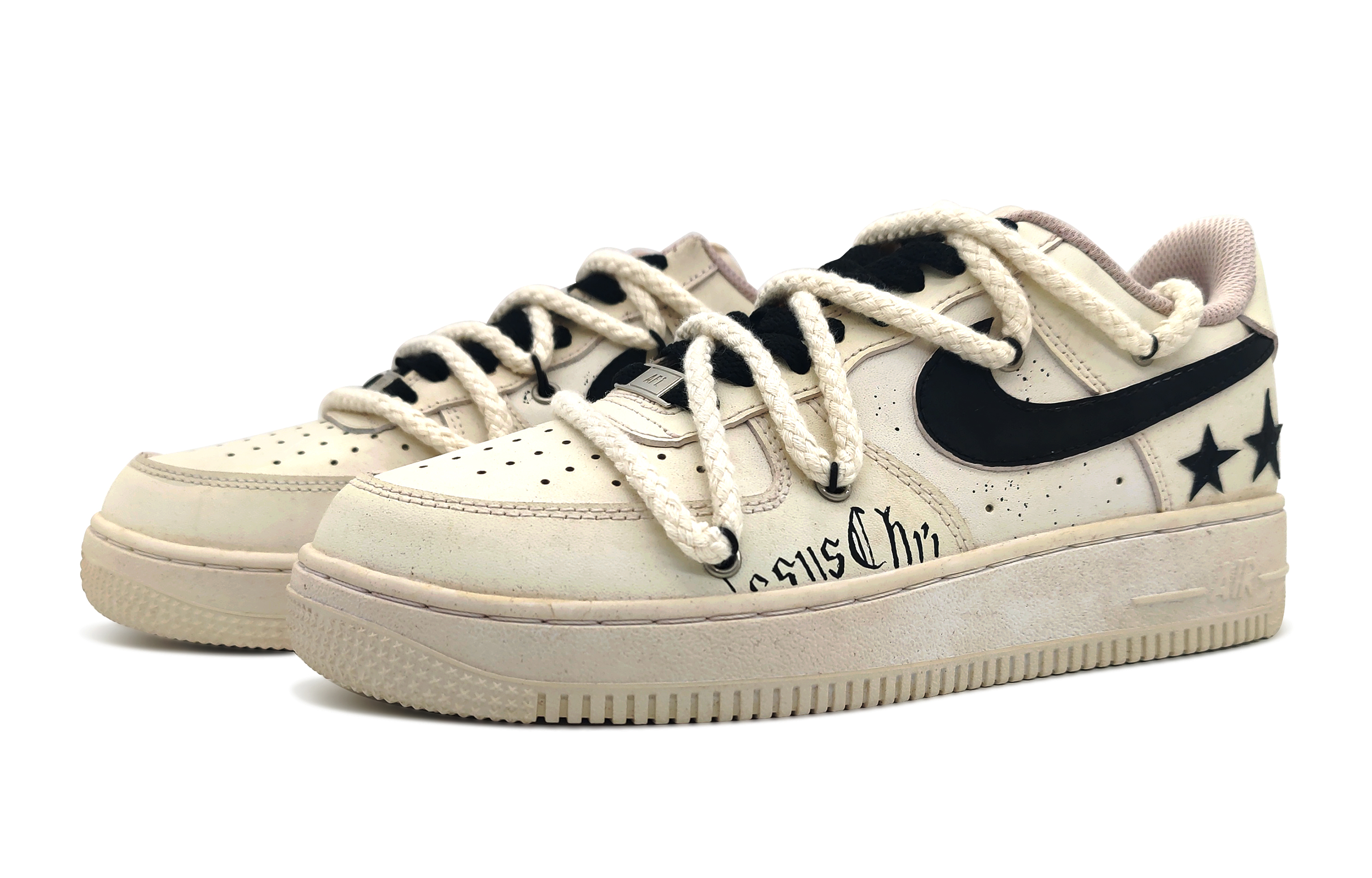 [Custom Shoes] Nike Air Force 1 Low 'Coffee Distressed Deconstructed Vintage' 圖 3