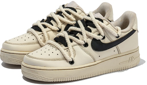 【客製化球鞋】Nike Air Force 1 Low 07 空軍一號 野鶴製造 咖啡染 解構雙鞋帶 低幫 板鞋 男款 白棕 Lookbook 【客製化球鞋】Nike Air Force 1 Low 07 空軍一號 野鶴製造 咖啡染 解構雙鞋帶 低幫 板鞋 男款 白棕
