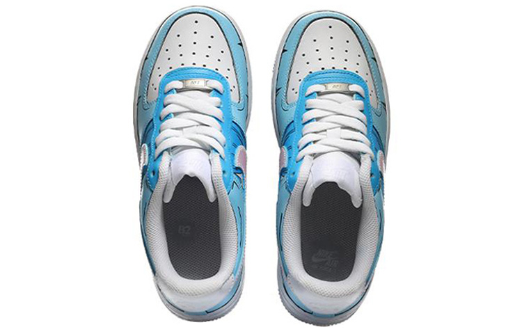 Shop 나이키 에어포스 1 로우 '코믹 블루 스케치' (커스텀) CW2288-111(Team10-漫画二次元蓝)