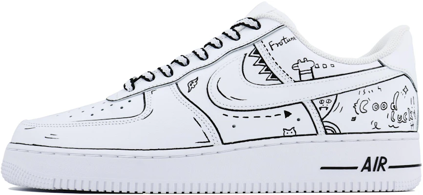 【定制鞋款】耐克空军1号低帮‘漫画涂鸦黑白’ CW2288-111(Team168-漫画涂鸦S-BOX) Order 【定制鞋款】耐克空军1号低帮‘漫画涂鸦黑白’ CW2288-111(Team168-漫画涂鸦S-BOX)