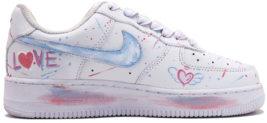 【定制球鞋】 Nike Air Force 1 Low 空軍一號 告白塗鴉 休閒 低幫 板鞋 GS 白色 Order 【定制球鞋】 Nike Air Force 1 Low 空軍一號 告白塗鴉 休閒 低幫 板鞋 GS 白色