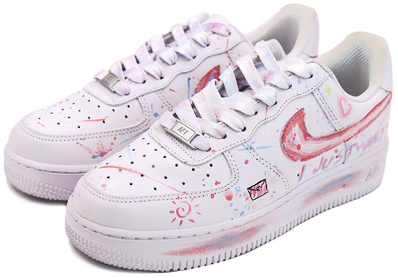 【定制球鞋】 Nike Air Force 1 Low 空軍一號 告白塗鴉 休閒 低幫 板鞋 GS 白色 Lookbook 【定制球鞋】 Nike Air Force 1 Low 空軍一號 告白塗鴉 休閒 低幫 板鞋 GS 白色