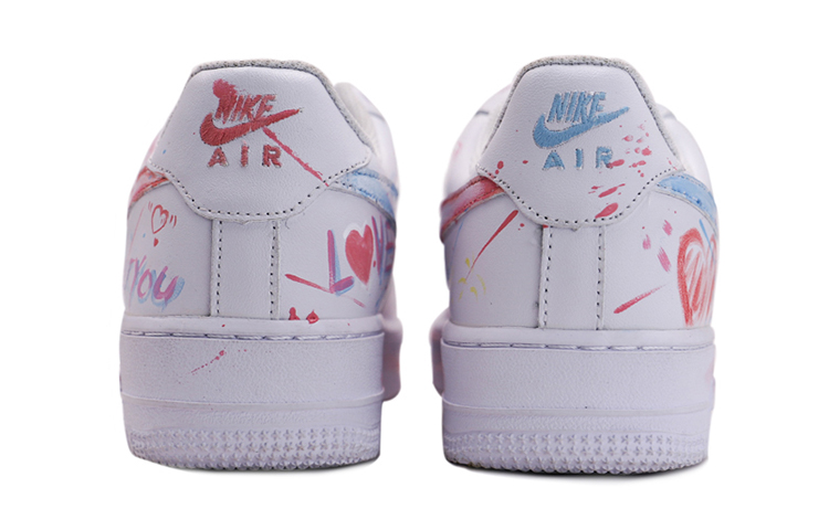 Shop 【定制球鞋】 Nike Air Force 1 Low 空軍一號 告白塗鴉 休閒 低幫 板鞋 GS 白色