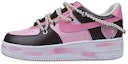Buy 【定製球鞋】Nike Air Force 1 Low 空軍一號 酷黑甜心 雙鞋帶 手繪塗鴉 低筒 板鞋 男款 黑粉