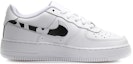 Order 【定制球鞋】Nike Air Force 1 Low LE 奶牛鉤子 清新 SWOOSH 低幫 板鞋 GS 白黑