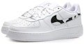 Lookbook 【定制球鞋】Nike Air Force 1 Low LE 奶牛鉤子 清新 SWOOSH 低幫 板鞋 GS 白黑