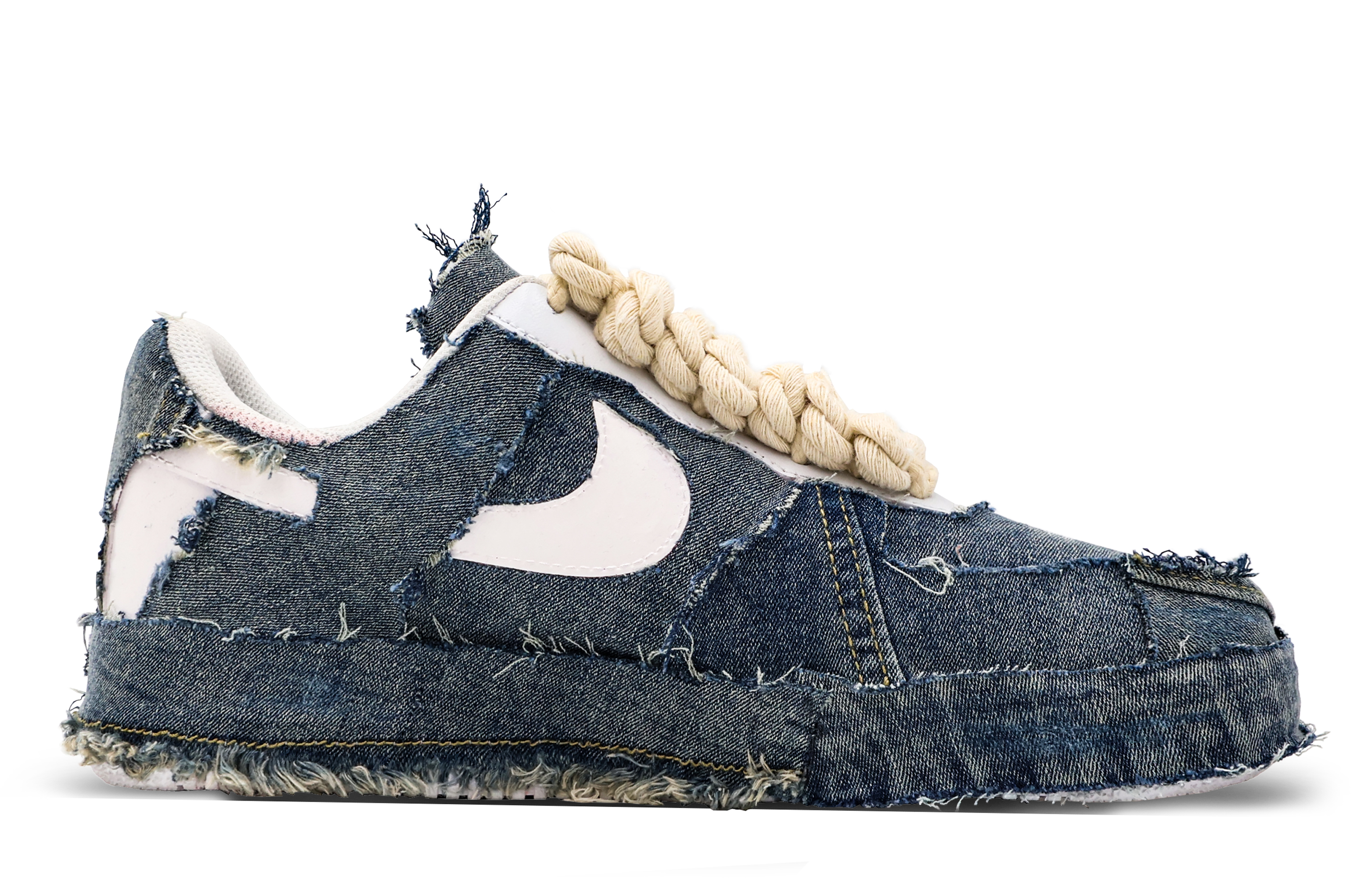 Order [Sepatu Custom] Nike Air Force 1 Low 'Denim Koboi' CW2288-111(Team53-男款星际牛仔)