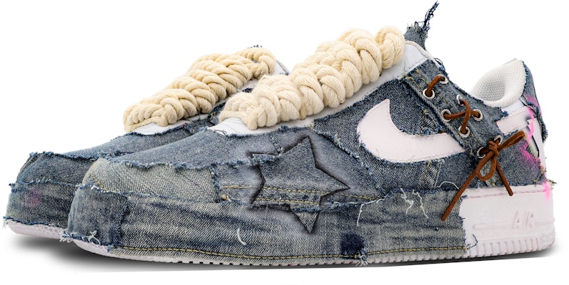 【定製球鞋】Nike Air Force 1 Low 星際牛仔 retrro 工藝改造 簡約 百搭 低筒 板鞋 男款 牛仔藍 Lookbook 【定製球鞋】Nike Air Force 1 Low 星際牛仔 retrro 工藝改造 簡約 百搭 低筒 板鞋 男款 牛仔藍