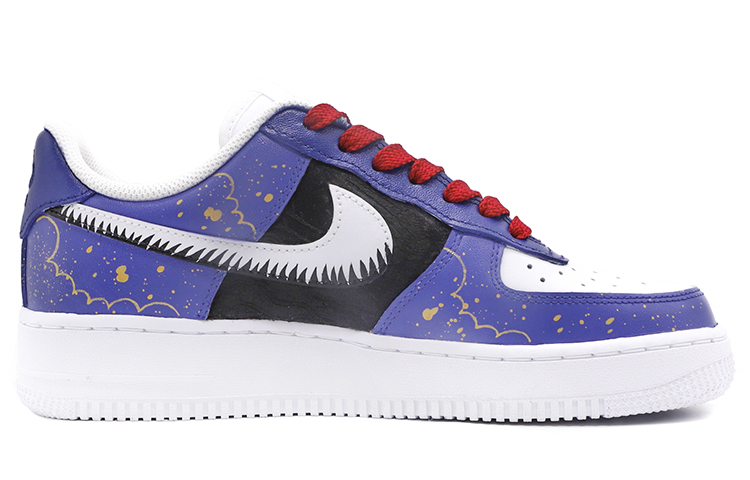 Lookbook 【定制鞋款】耐克空军1号低帮“鹤蓝黑” CW2288-111(TeamM-中国风男款仙鹤蓝黑)