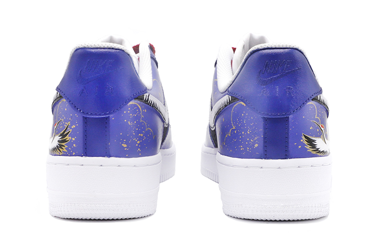 Purchase 【定制鞋款】耐克空军1号低帮“鹤蓝黑” CW2288-111(TeamM-中国风男款仙鹤蓝黑)