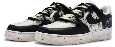 【客製化球鞋】Nike Air Force 1 Low BIGNIU 幽影交織 高街 手繪噴繪 低筒 板鞋 GS 米白黑 Lookbook 【客製化球鞋】Nike Air Force 1 Low BIGNIU 幽影交織 高街 手繪噴繪 低筒 板鞋 GS 米白黑