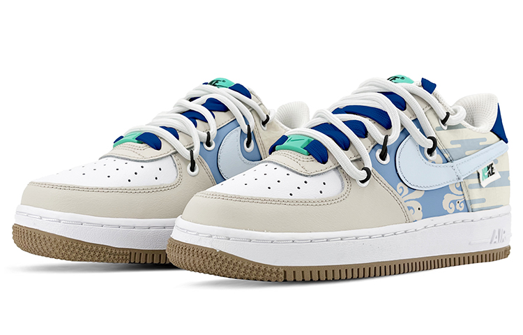 Lookbook [Kasut Custom] Nike Air Force 1 Low 'Krim Biru' DX6062-101(TeamK-拨云见日)