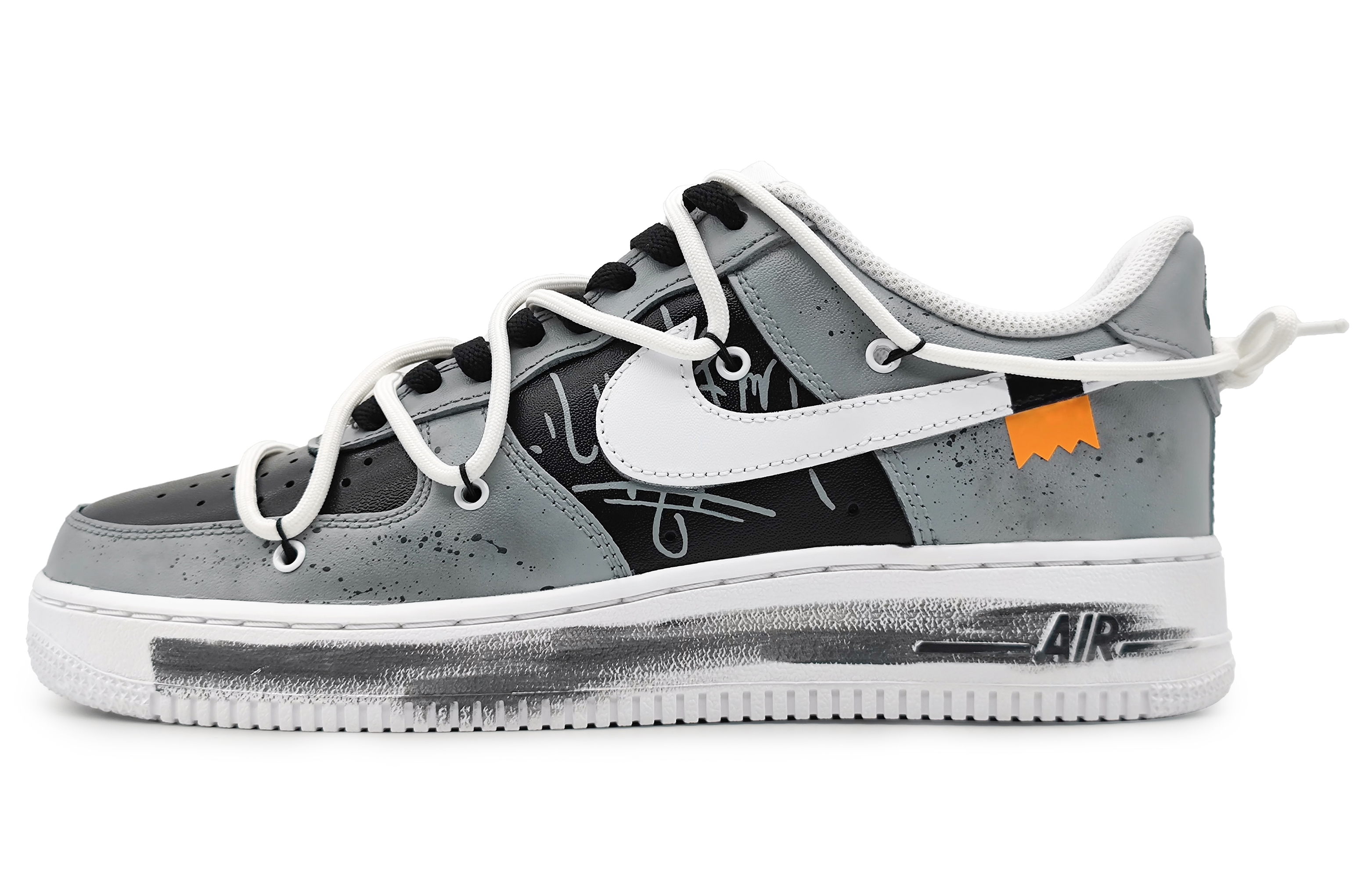 Buy [定制鞋款] 耐克空军一号低帮 '创意涂鸦飞溅' CW2288-111(Team16-男款心想事成)