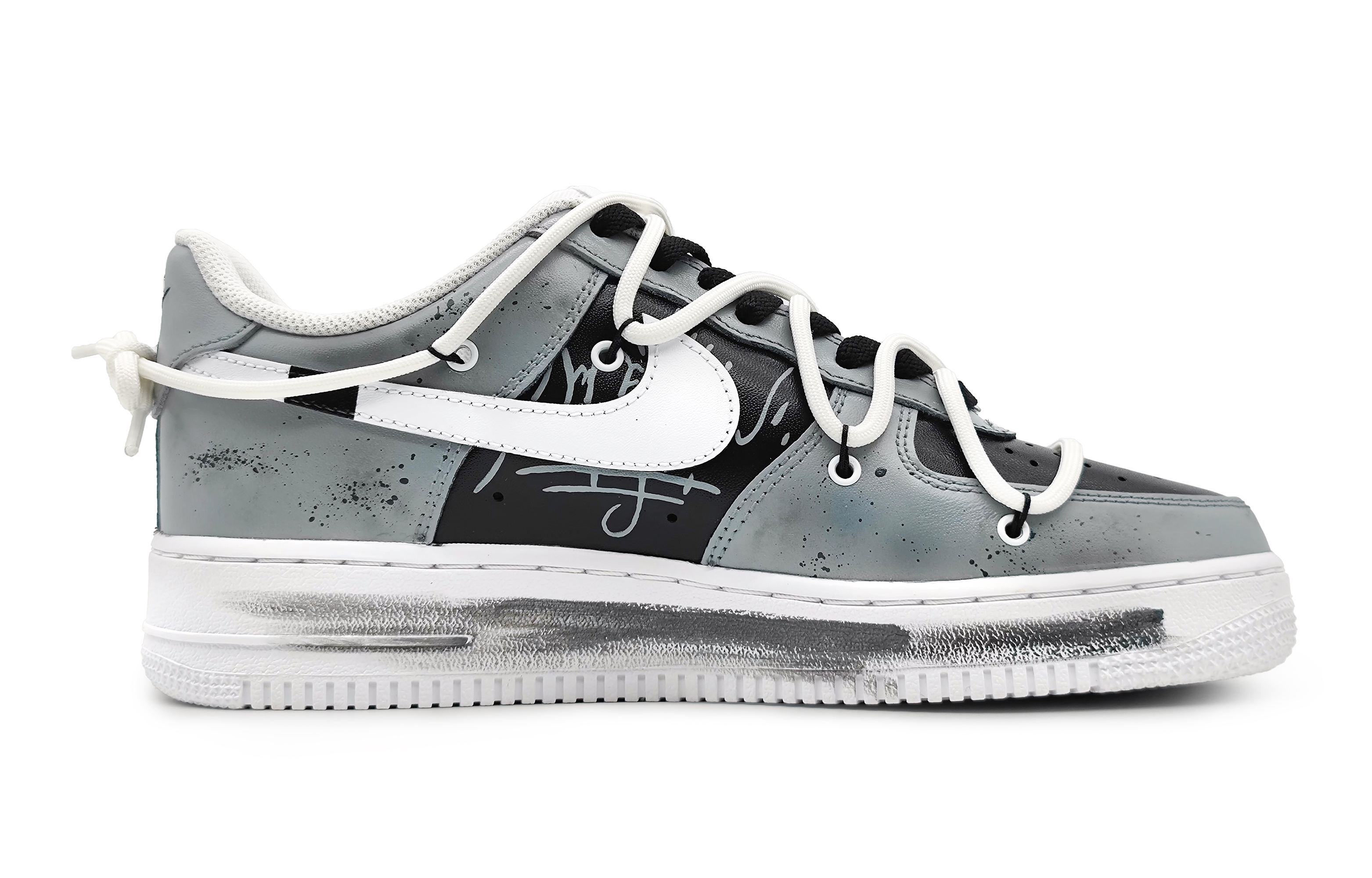 Order [Sepatu Kustom] Nike Air Force 1 Low 'Graffiti Kreatif Abu Muda' DH2920-111(Team16-女款心想事成)