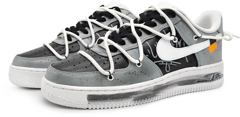 【定製球鞋】Nike Air Force 1 Low LE 心想事遂 創意塗鴉 高級灰 低筒 板鞋 GS 淺灰 Lookbook 【定製球鞋】Nike Air Force 1 Low LE 心想事遂 創意塗鴉 高級灰 低筒 板鞋 GS 淺灰