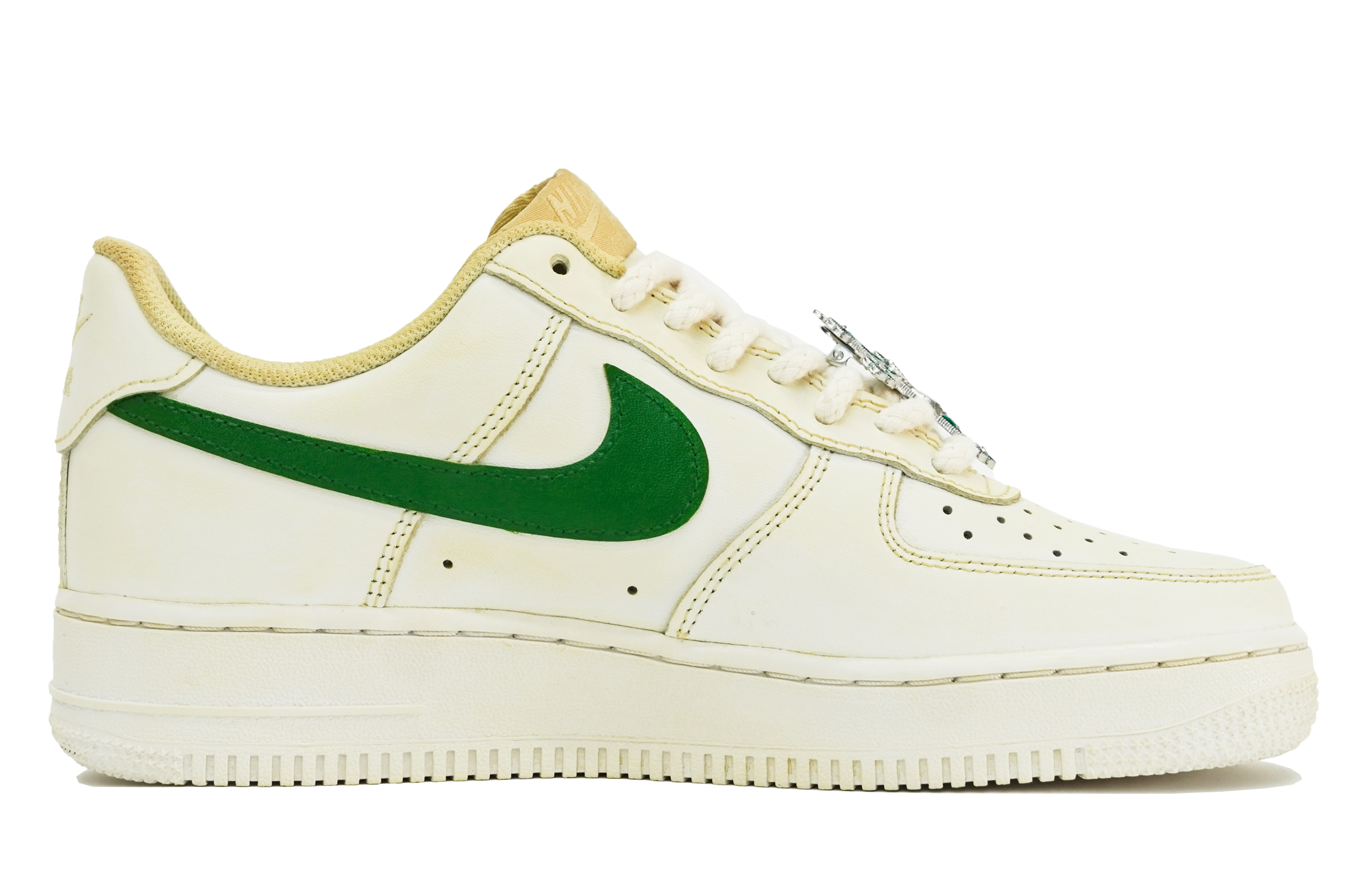 Order [Sepatu Kustom] Nike Air Force 1 Low 'Cross Green Sand Dune' CW2288-111(Team14-沙丘S-Box)