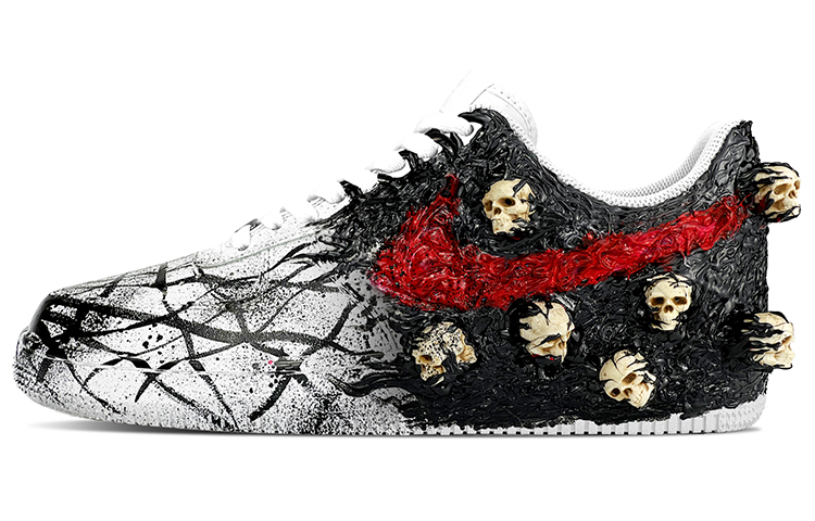 Buy Zapatillas Nike Air Force 1 Low 'Cthulhu Skull Negro Rojo' CW2288-111(TeamY-男款克苏鲁地狱使者黑红)