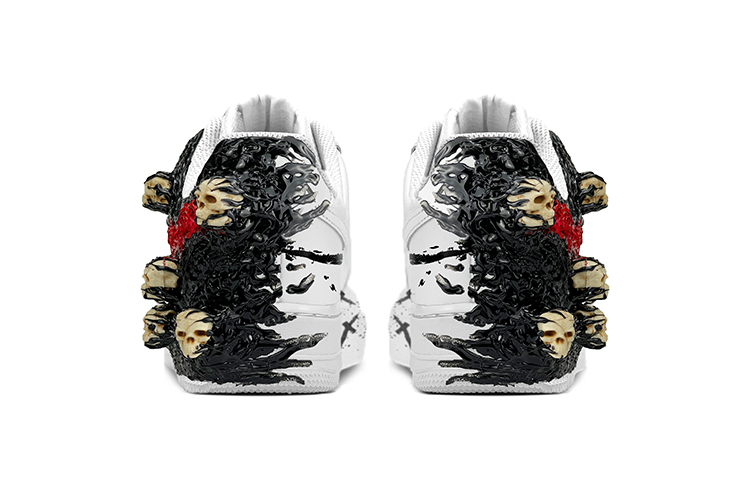 Shop Zapatillas Nike Air Force 1 Low 'Cthulhu Skull Negro Rojo' CW2288-111(TeamY-男款克苏鲁地狱使者黑红)