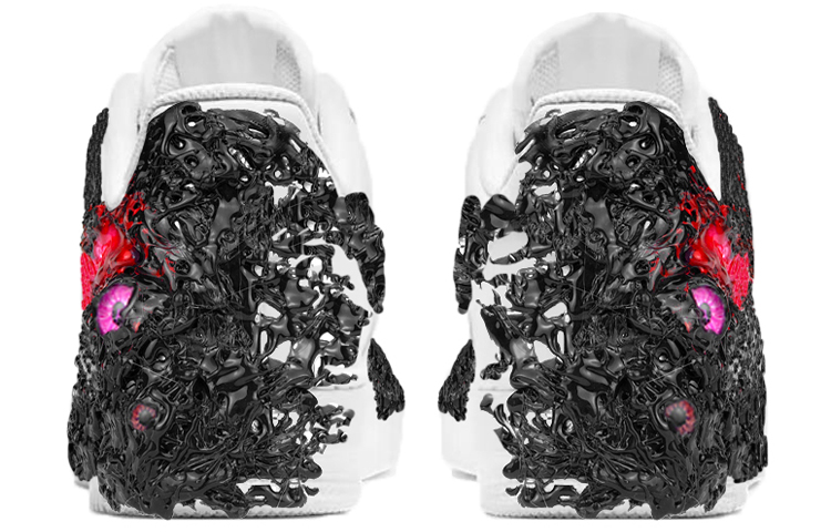 Details for 【定制球鞋】Nike Air Force 1 Low 07 low 憤怒克蘇魯vs毒液 暗黑系 特殊材料 低幫 板鞋 男款 黑