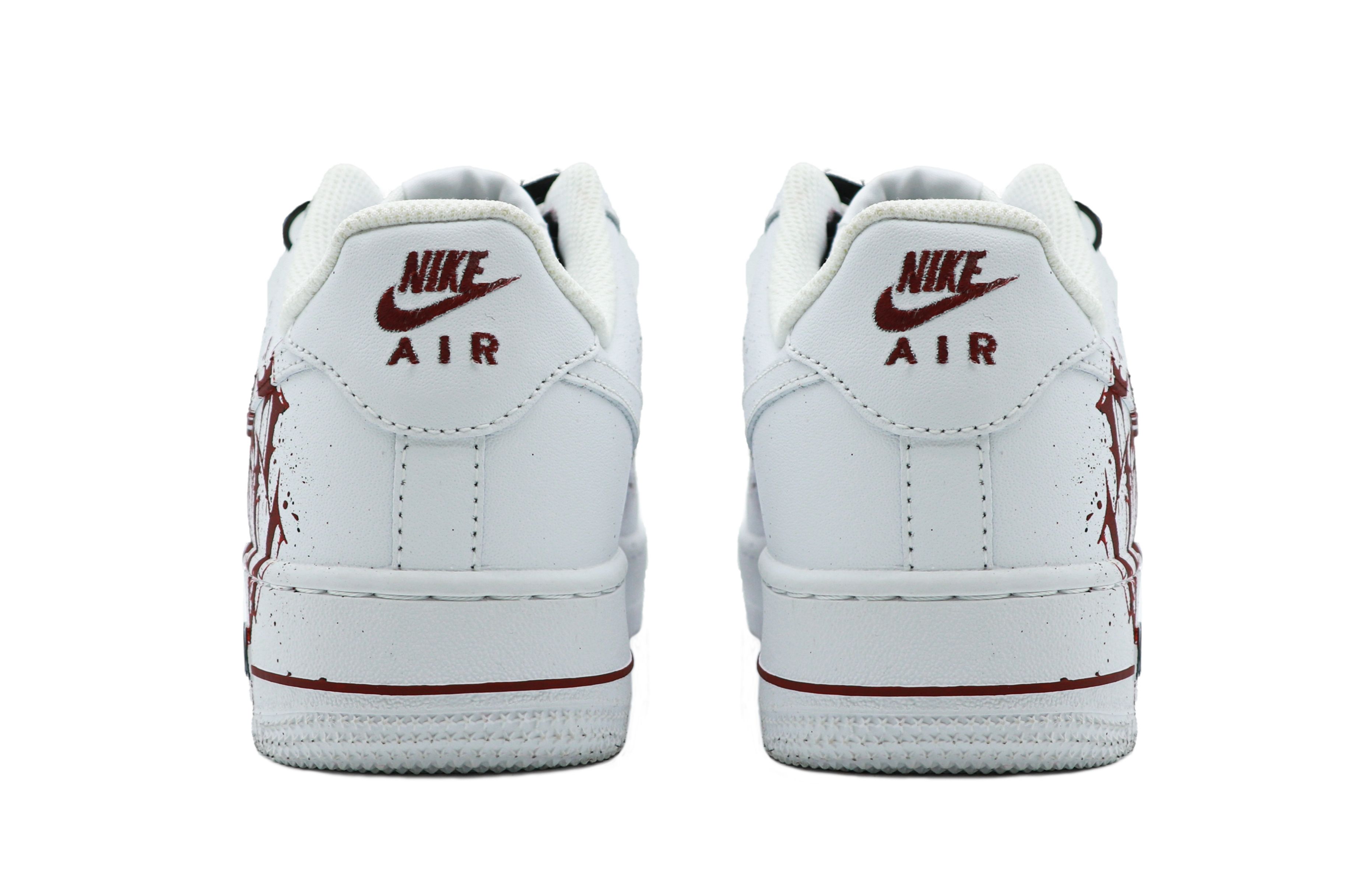 Purchase [定制鞋款] 耐克空军一号低帮'定制哥特手绘白红' CW2288-111(Team147-白色哥特)