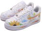 Purchase 【定製球鞋】Nike Air Force 1 Low 空軍一號 手繪塗鴉 彩虹 向日葵 笑臉 低幫 板鞋 GS 純白
