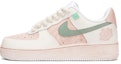 Buy 【定制球鞋】 Nike Air Force 1 Low 空軍一號 手繪噴繪 莫蘭迪 玫瑰花卉 復古做舊 休閒 低筒 板鞋 男款 白綠粉