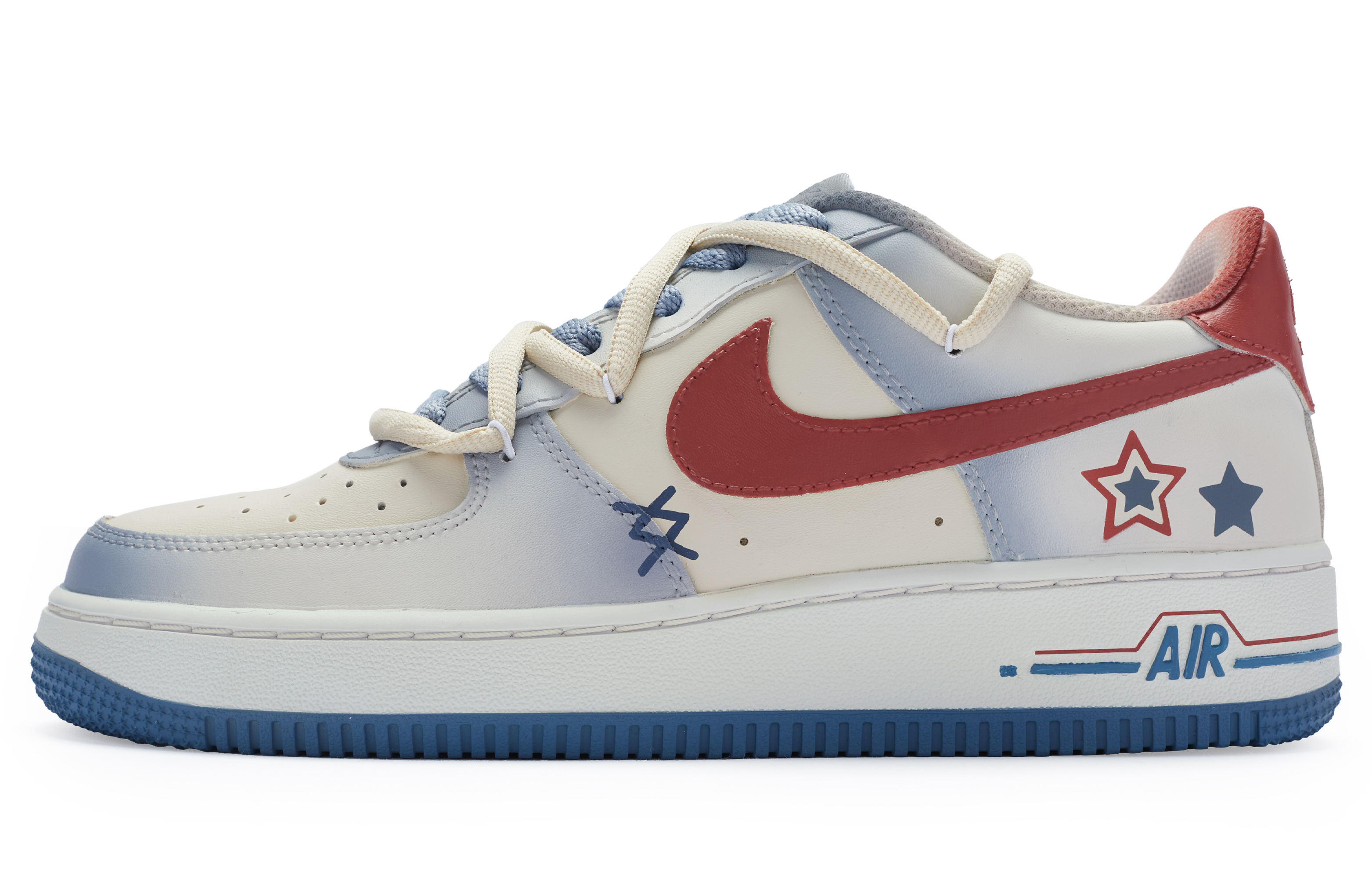 Buy Nike Air Force 1 Low Personalizadas Azul y Blanco CW2288-111(Team80-男款心动舒适区白蓝)