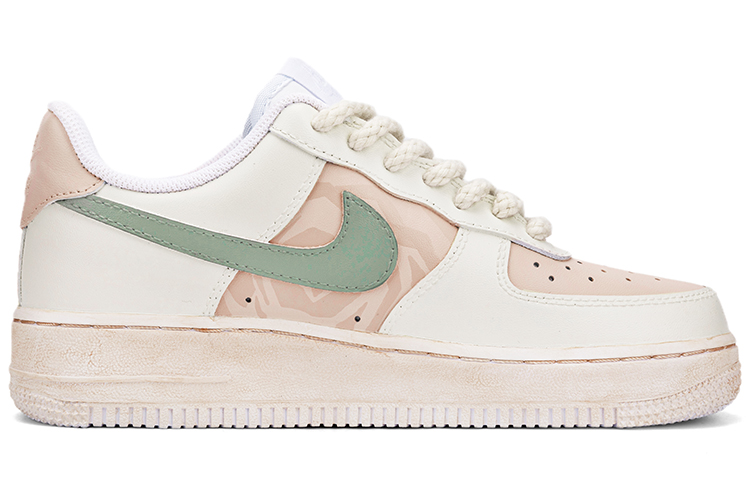 Order [カスタムシューズ] ナイキ エアフォース1 ロー 'モランディローズ ヴィンテージ 白-緑-ピンク' CW2288-111(Team18-AF1莫兰迪印象花卉）