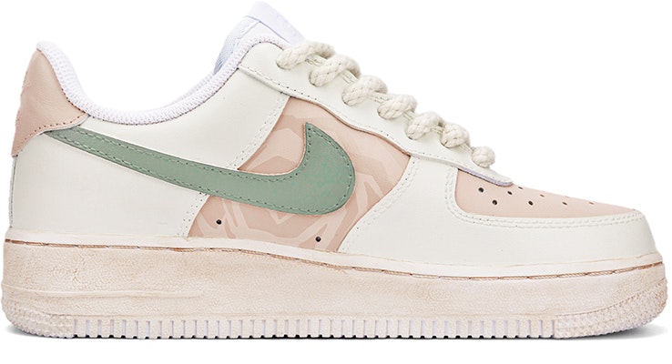 【定制球鞋】 Nike Air Force 1 Low 空軍一號 手繪噴繪 莫蘭迪 玫瑰花卉 復古做舊 休閒 低筒 板鞋 男款 白綠粉 Order 【定制球鞋】 Nike Air Force 1 Low 空軍一號 手繪噴繪 莫蘭迪 玫瑰花卉 復古做舊 休閒 低筒 板鞋 男款 白綠粉
