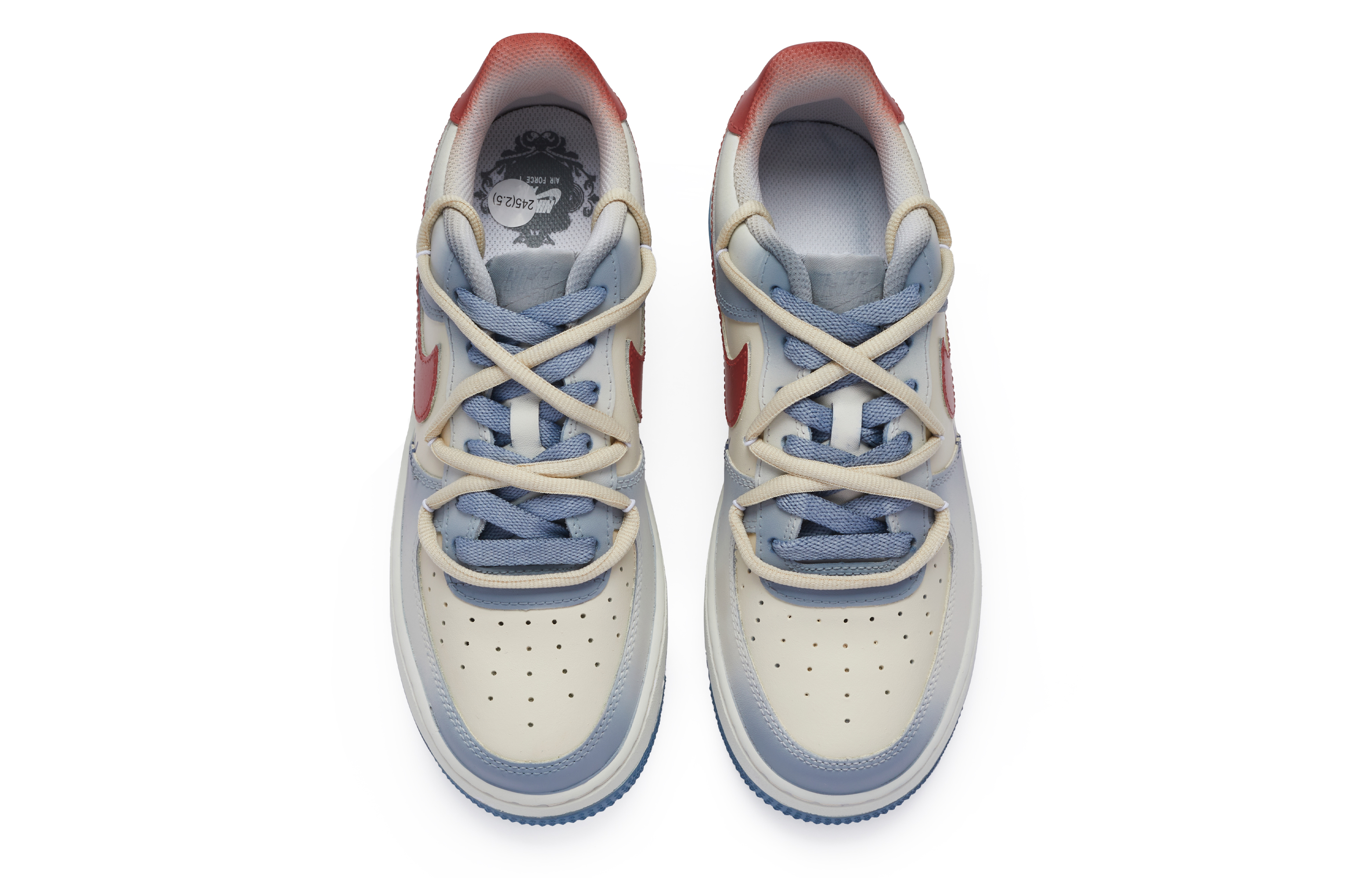 Shop Nike Air Force 1 Low Personalizadas Azul y Blanco CW2288-111(Team80-男款心动舒适区白蓝)