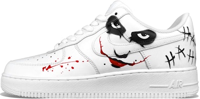 【訂製球鞋】Nike Air Force 1 Low 小丑 手繪塗鴉 嘻哈 暗黑風 低筒 板鞋 男款 白黑紅 Buy 【訂製球鞋】Nike Air Force 1 Low 小丑 手繪塗鴉 嘻哈 暗黑風 低筒 板鞋 男款 白黑紅