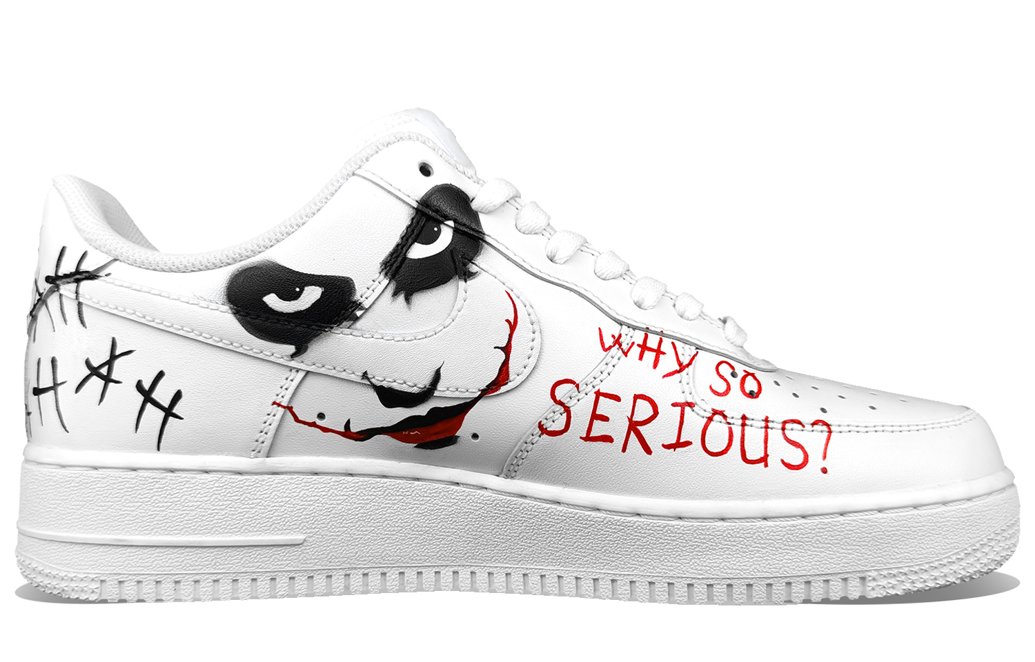 Order カスタム エアフォース1 ロー "ジョーカー落書き" CW2288-111(Team50-男款AF1小丑手绘)