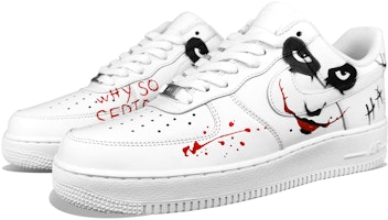 【訂製球鞋】Nike Air Force 1 Low 小丑 手繪塗鴉 嘻哈 暗黑風 低筒 板鞋 男款 白黑紅 Lookbook 【訂製球鞋】Nike Air Force 1 Low 小丑 手繪塗鴉 嘻哈 暗黑風 低筒 板鞋 男款 白黑紅