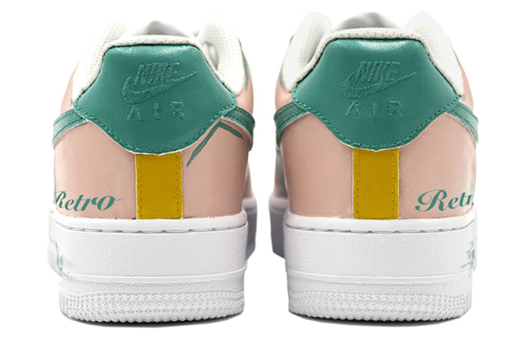 Shop 나이키 에어포스 1 로우 '핑크·화이트·그린' (커스텀) CW2288-111(TeamS-复古luck)