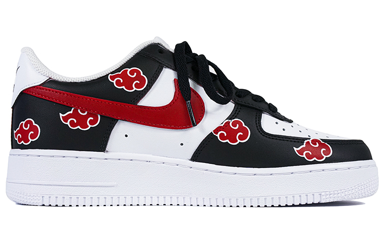 Order [定制鞋款] 耐克空军一号低帮 '红云黑暗风定制款' CW2288-111(Team陆-红色云朵黑红）