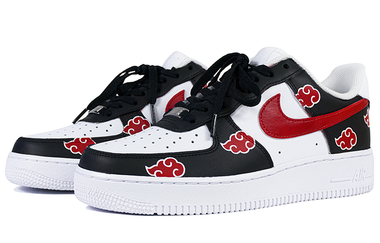 Lookbook [定制鞋款] 耐克空军一号低帮 '红云黑暗风定制款' CW2288-111(Team陆-红色云朵黑红）