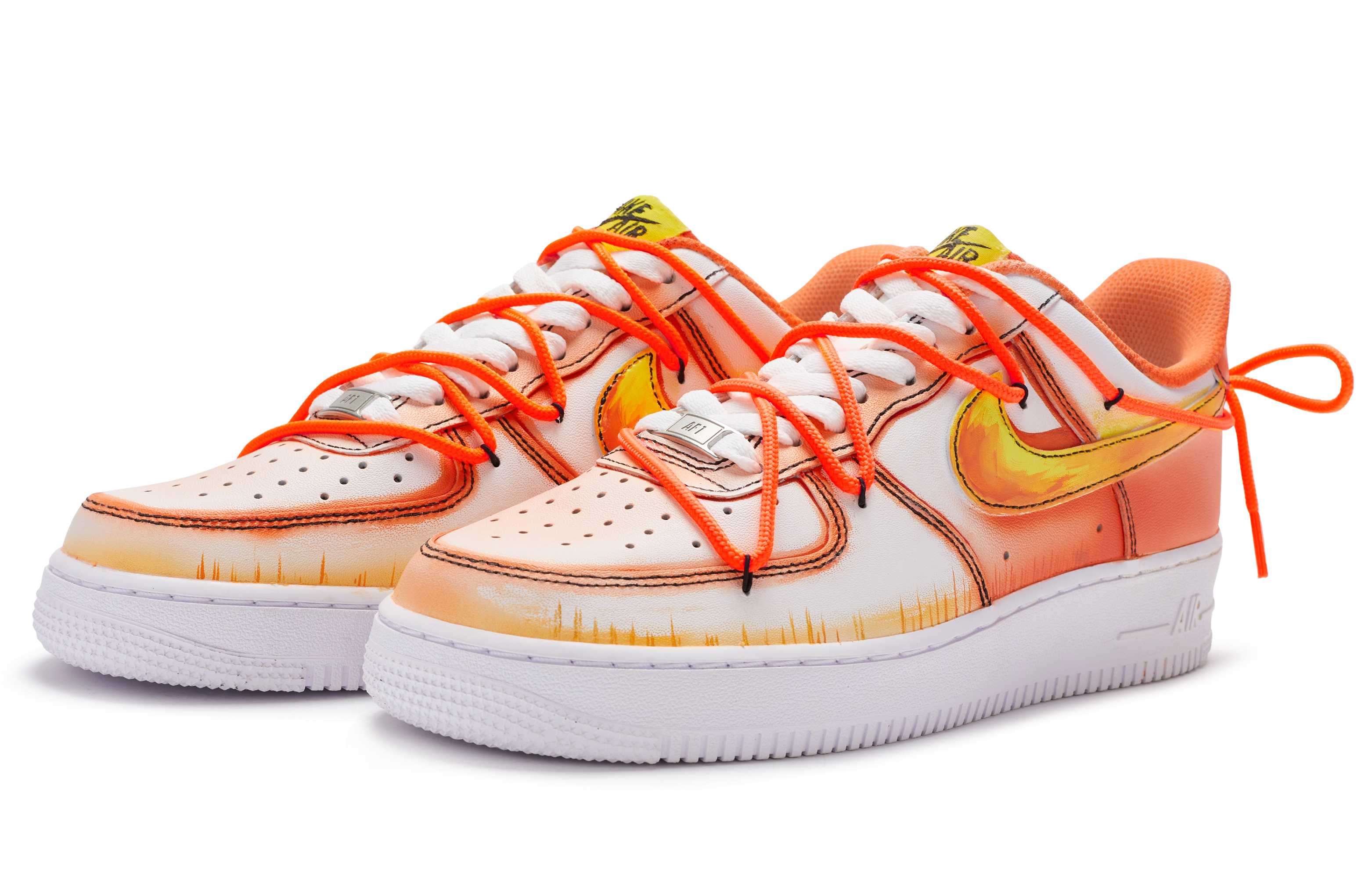 Lookbook [定制鞋款] 耐克空军一号低帮“定制日落渐变” CW2288-111(TeamR-男款落日余晖)