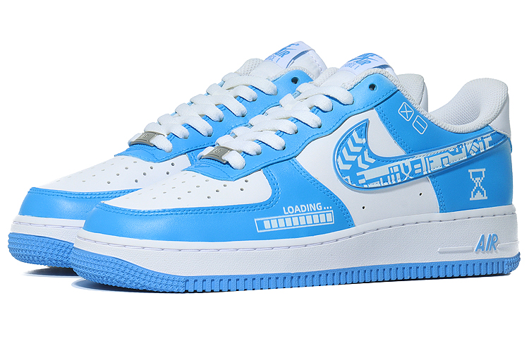 Lookbook [定制鞋] 耐克空军1 低帮 '网络机甲世界蓝' DV0788-101(Team10-赛博机甲世界）