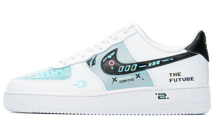 Buy [Kasut Kustom] Nike Air Force 1 Rendah 'Cyberpunk 2077 Biru Ais' CW2288-111(TeamA-赛博朋克)